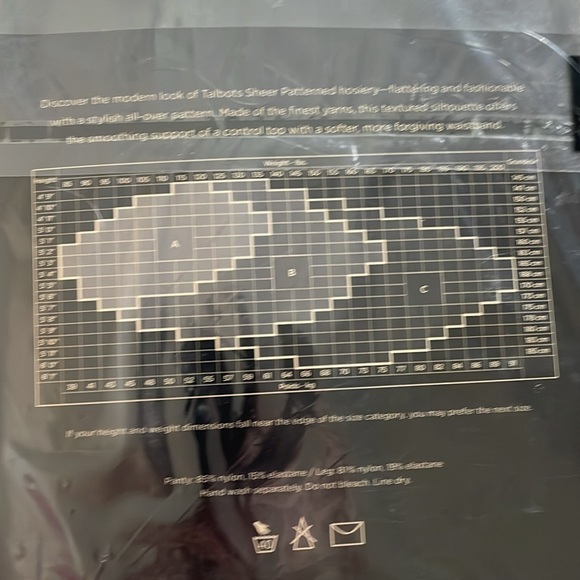 Talbots Sheer Patterned Tights - Picture 2 of 2